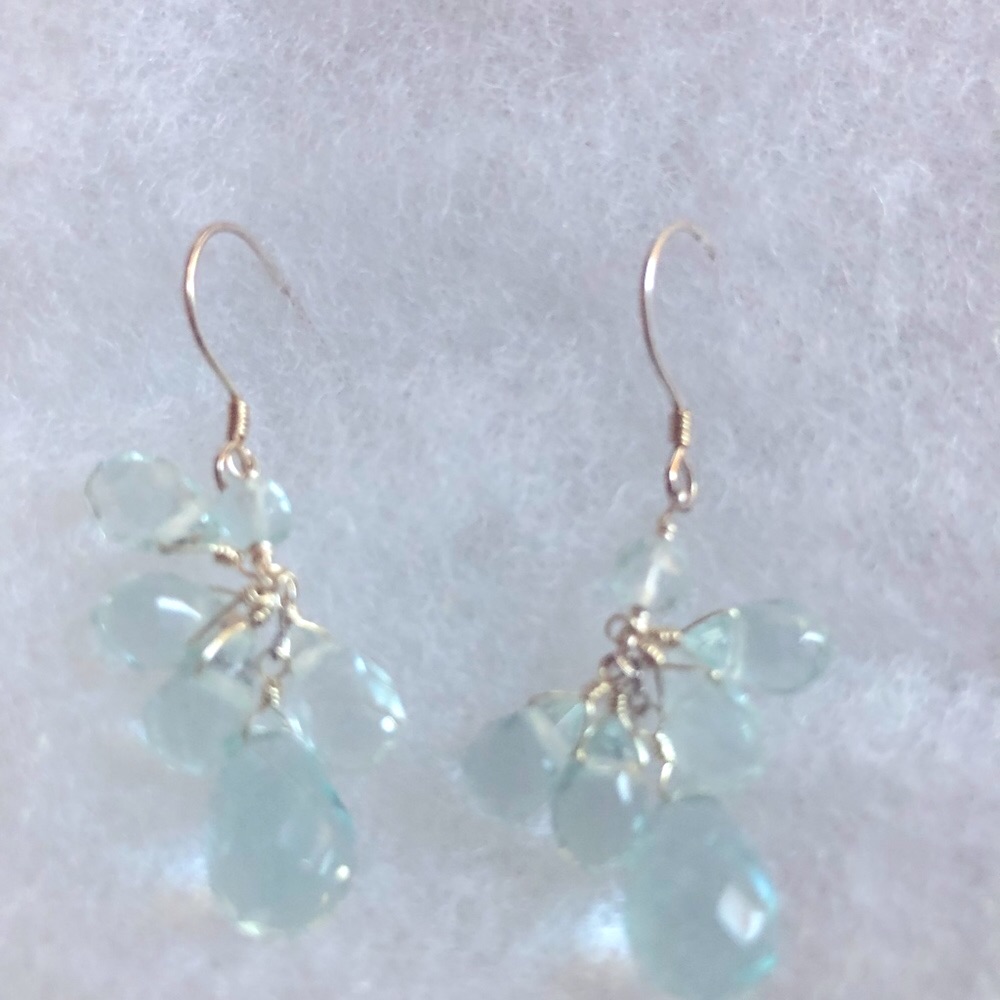 Giu Giu Aquamarine Sterling Silver Earrings